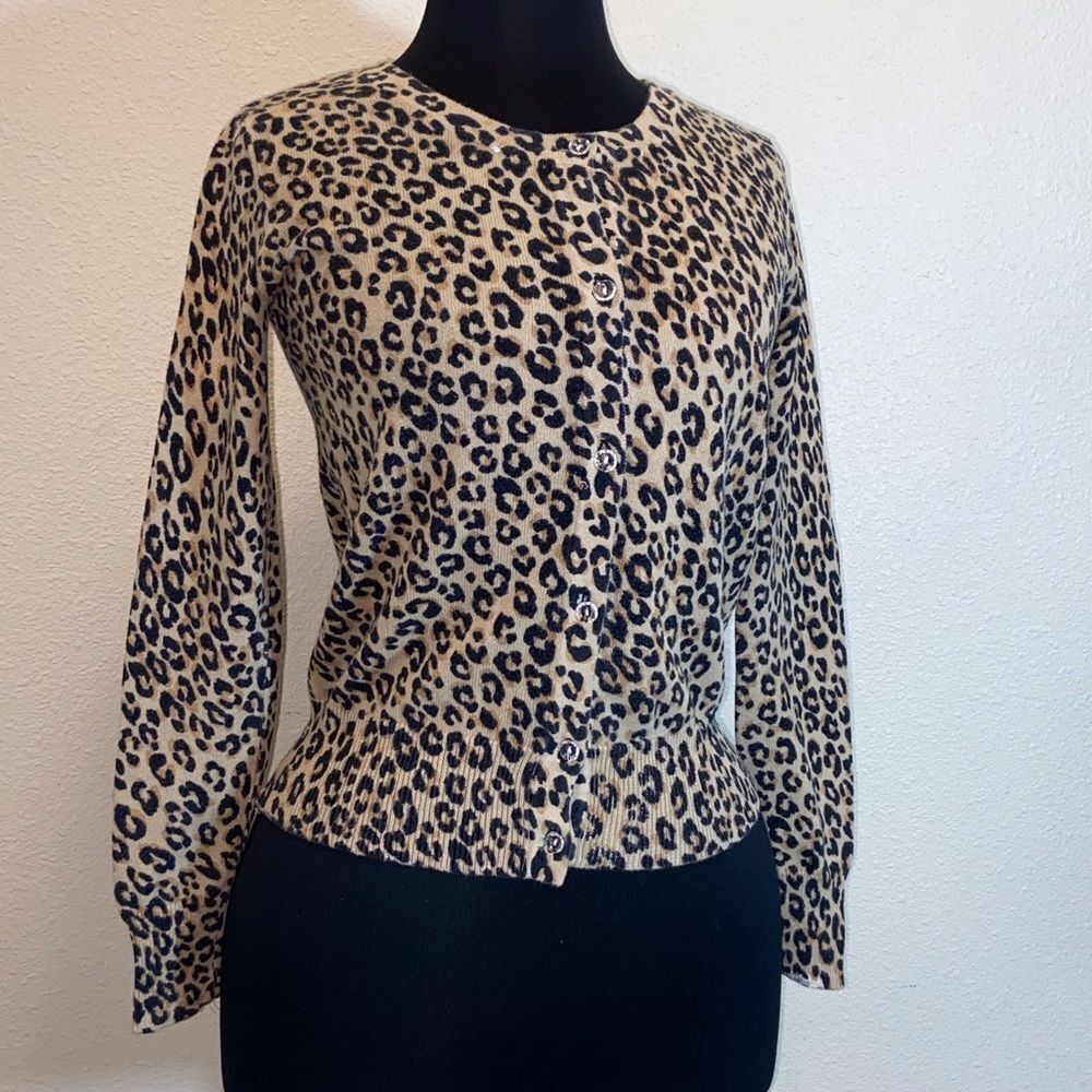 Cherokee Leopard Animal Print Cardigan Women’s Size L